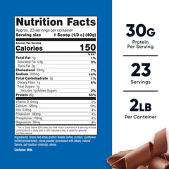 Nutricost grass-fed whey isolate chocolate container label shows clean ingredients