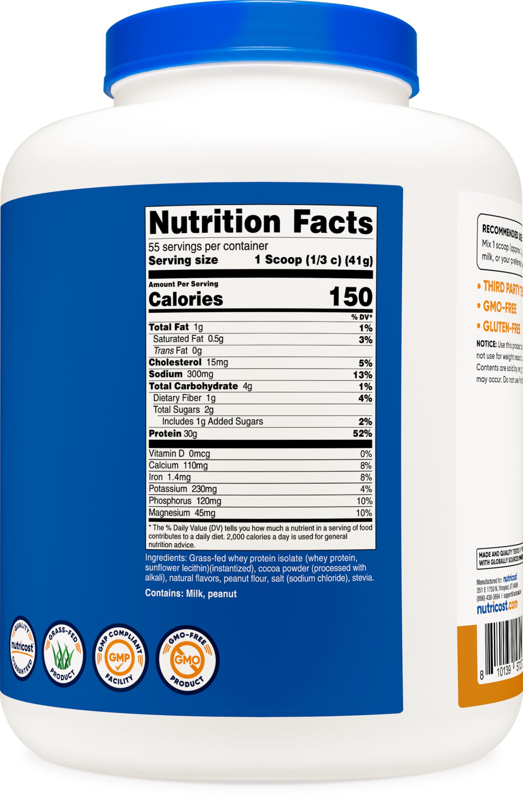 Packaging shows NSF GMP and FDA logos, emphasizing safety and oversight.