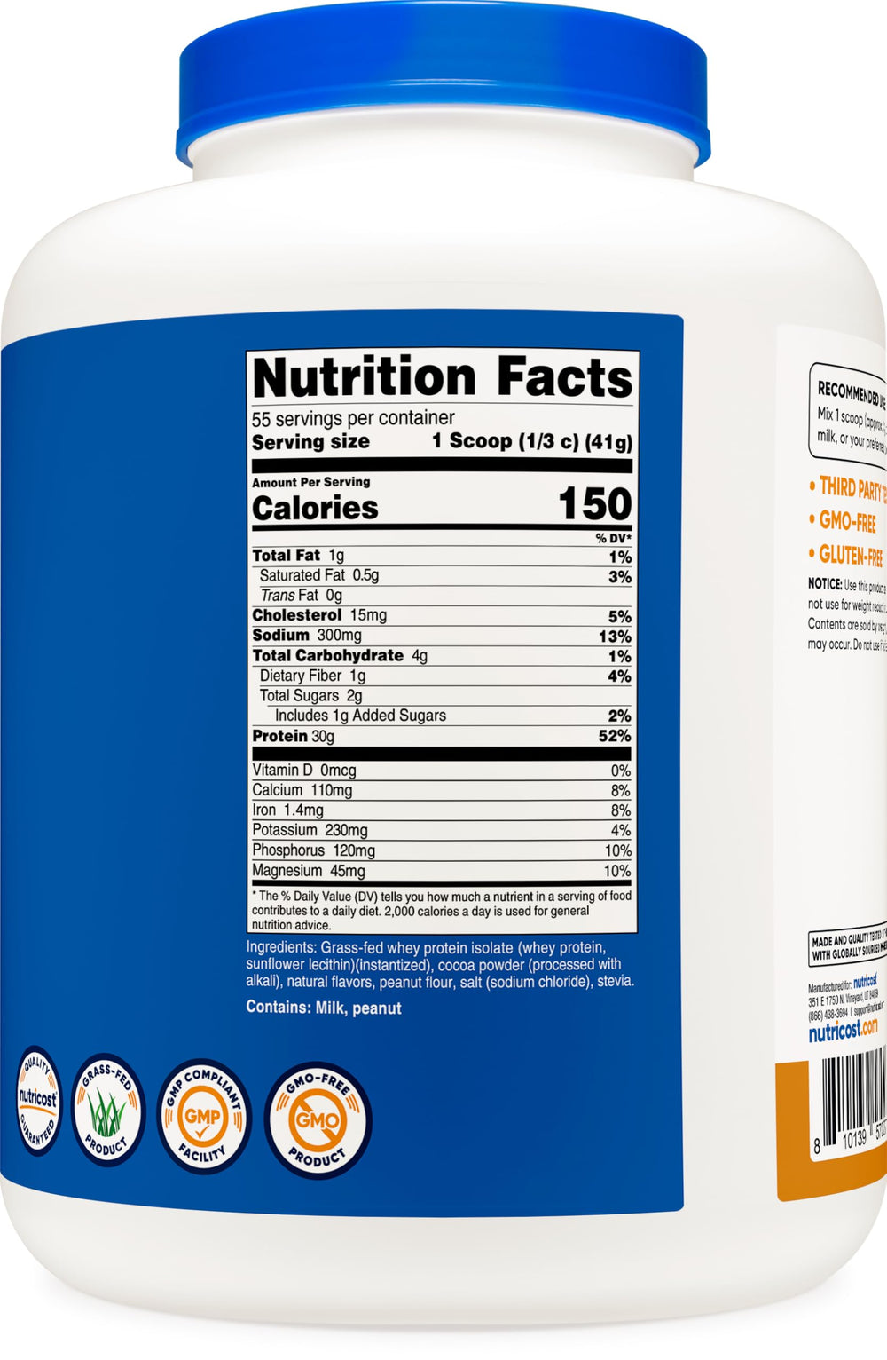 Packaging shows NSF GMP and FDA logos, emphasizing safety and oversight.