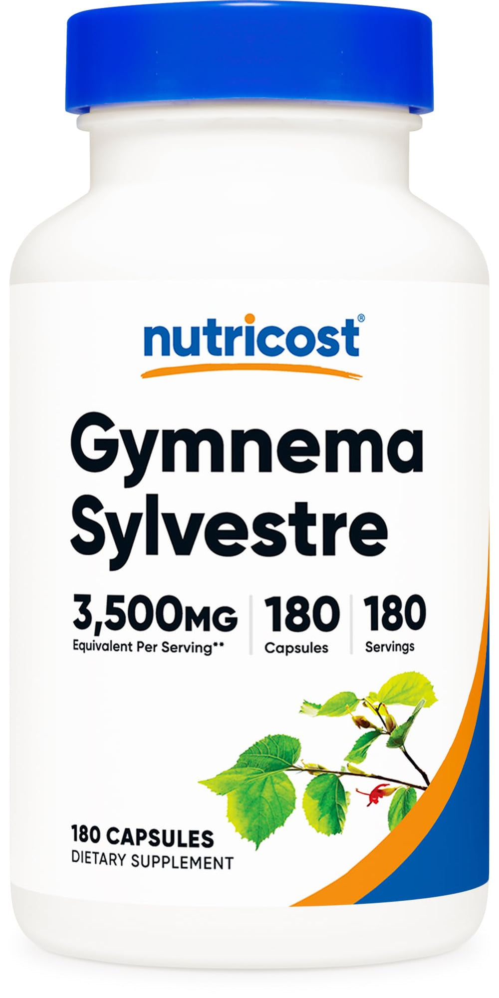 Nutricost Gymnema Sylvestre 3,500mg per serving in bottle with capsules