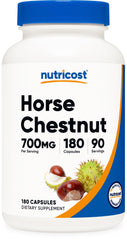 Nutricost Horse Chestnut Extract bottle showing 700 mg per serving for daily wellness