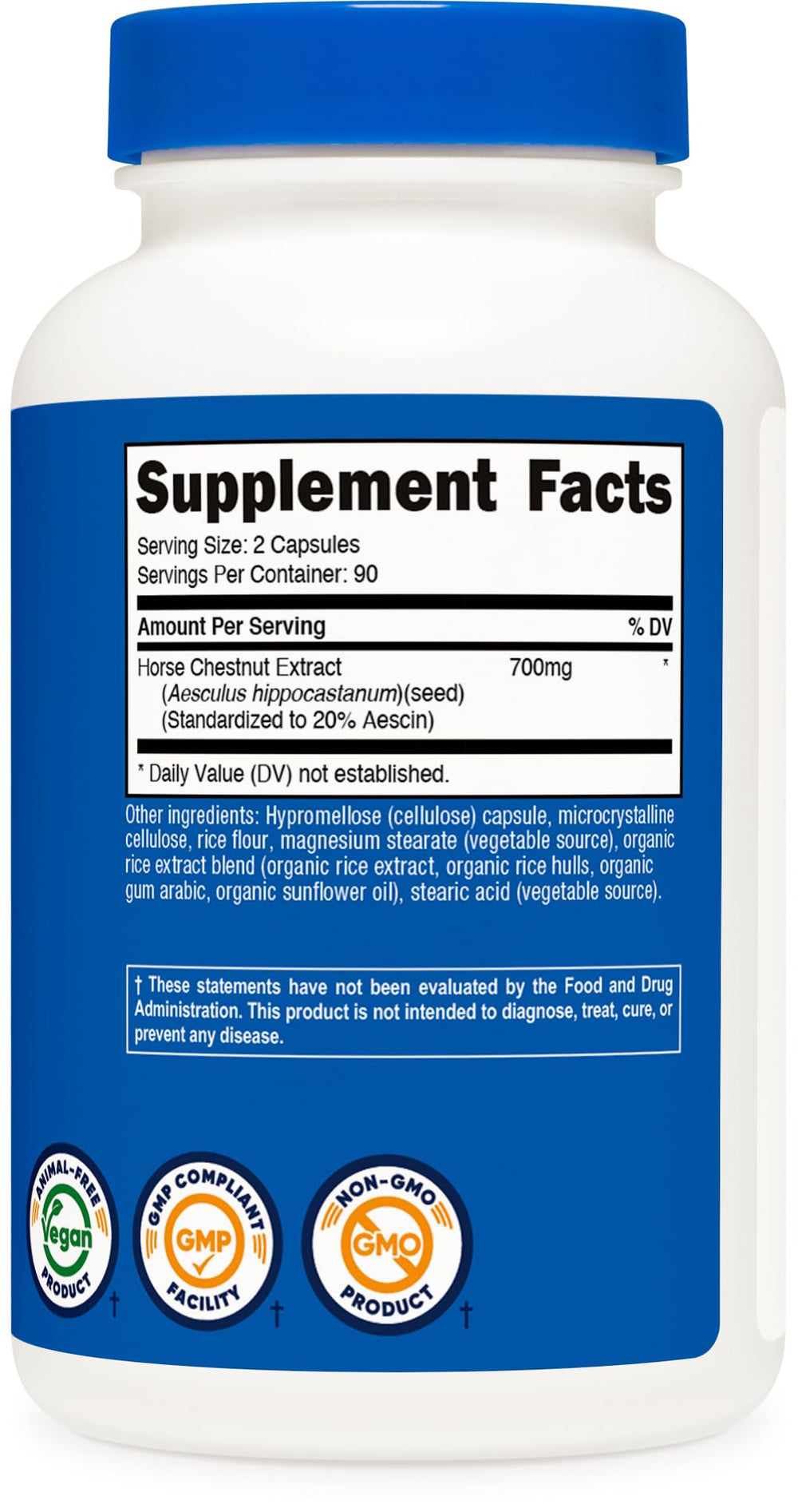 Nutricost testing seal indicating third-party quality assurance