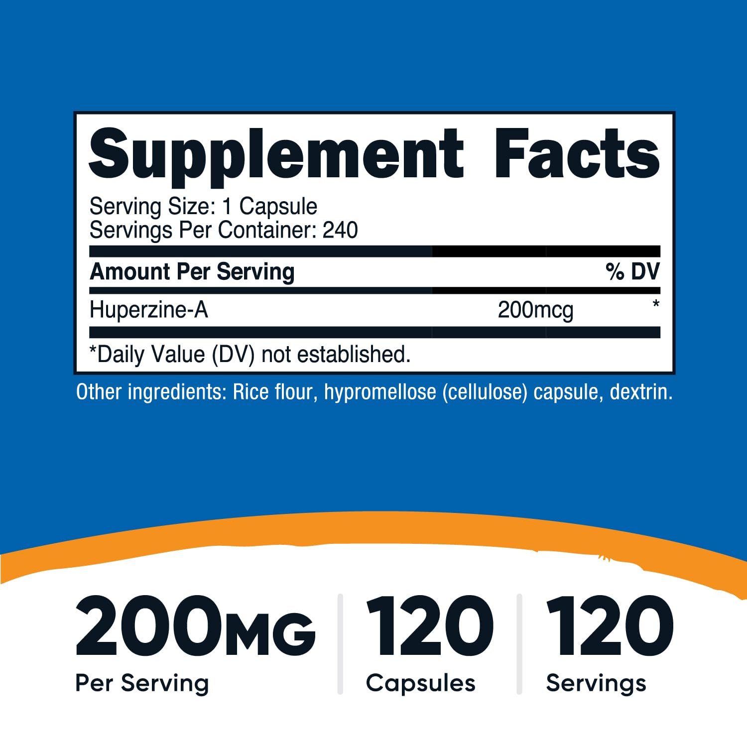 Close-up of Nutricost Huperzine A capsules showing vegetarian formula for daily use.