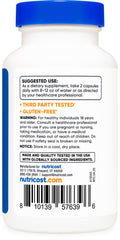 Nutricost Indole-3-Carbinol ingredients label with Resveratrol and broccoli seed extract.