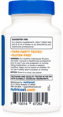 Nutricost Kelp Tablets pour-cap action suggests easy swallowing and quick use.