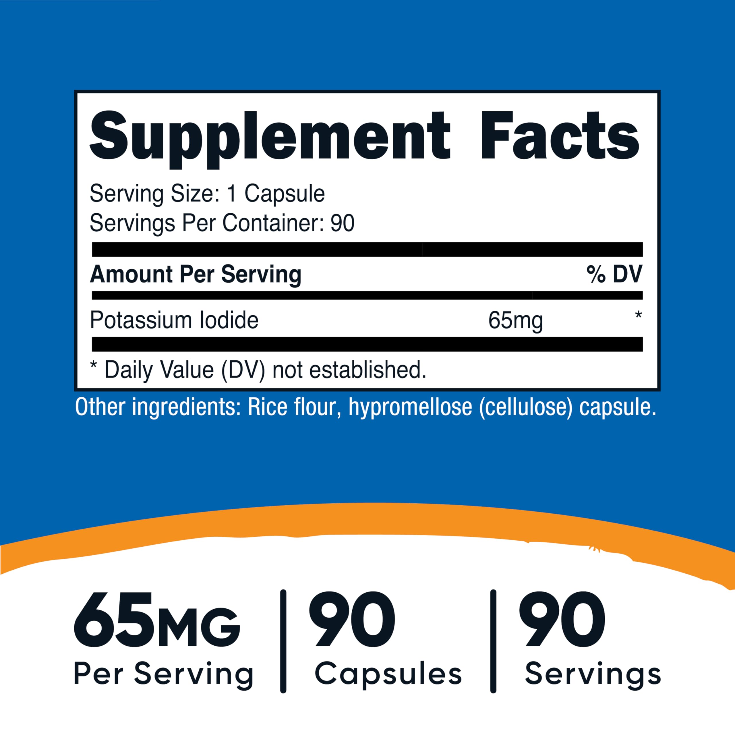 Nutricost KI capsules closeup on a 90-count bottle for everyday supplementation