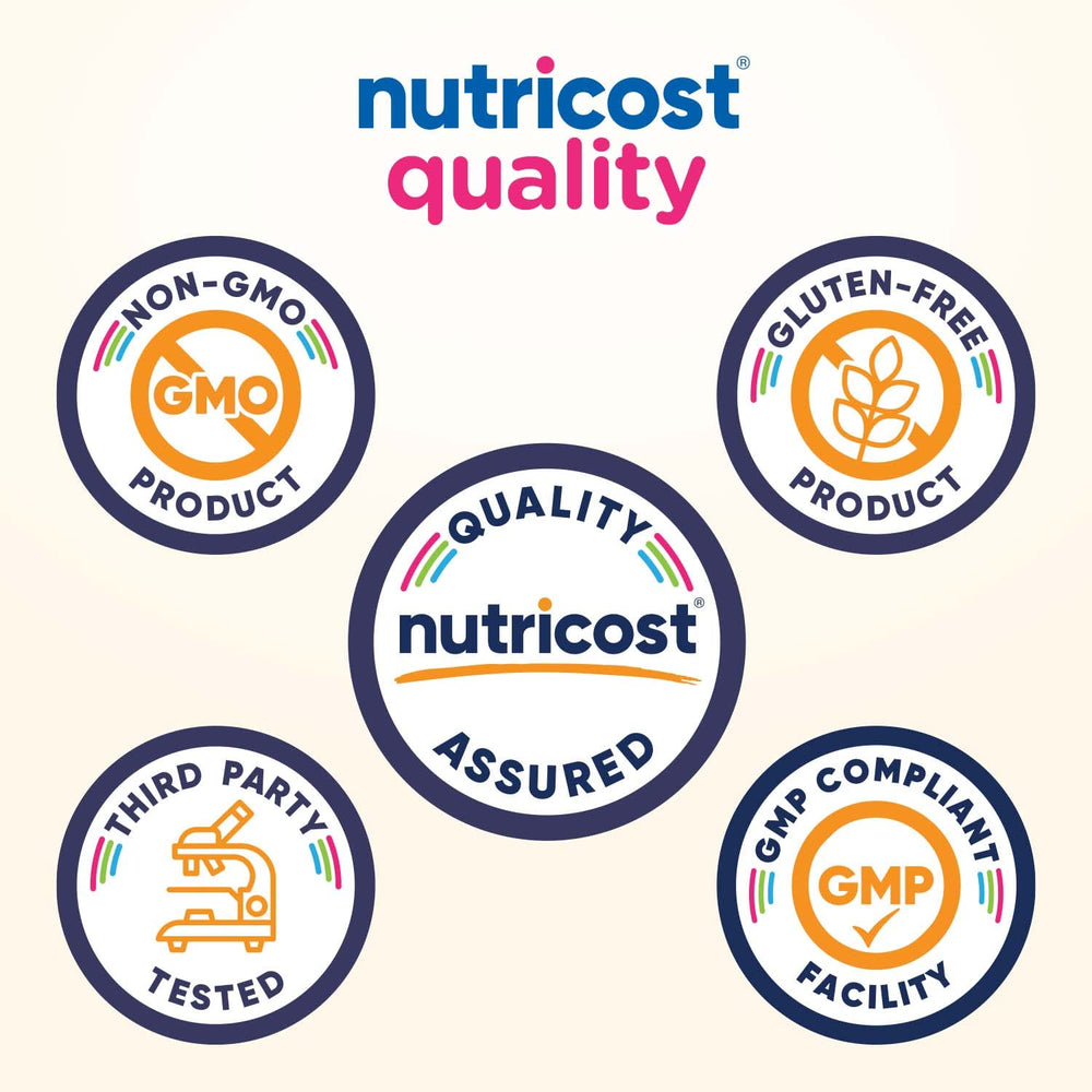 Nutricost Kids Melatonin Gummies strawberry flavor close-up emphasizes tasty nightly supplement.