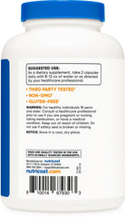 Nutricost L-Carnitine Tartrate label close-up confirms non-GMO, gluten-free
