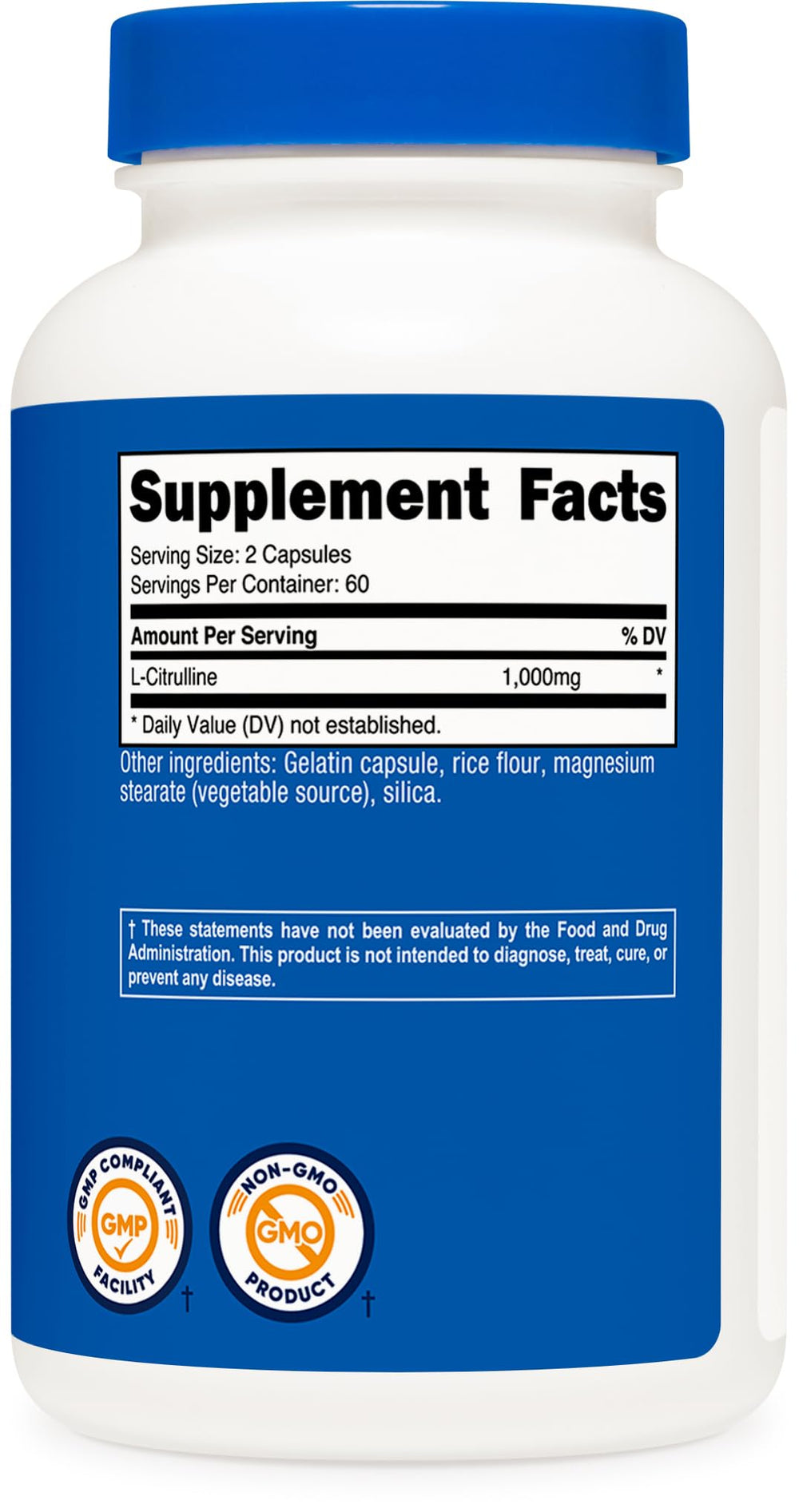 Nutricost L-Citrulline 60-serving bottle emphasizing value