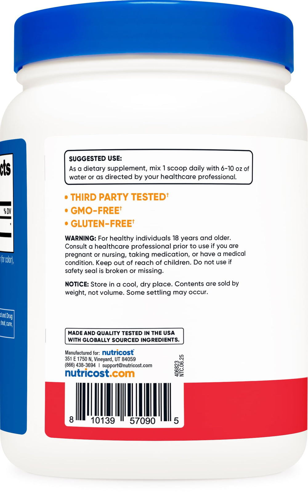Nutricost L-Citrulline Malate 2:1 600 g container shown beside gym gear.
