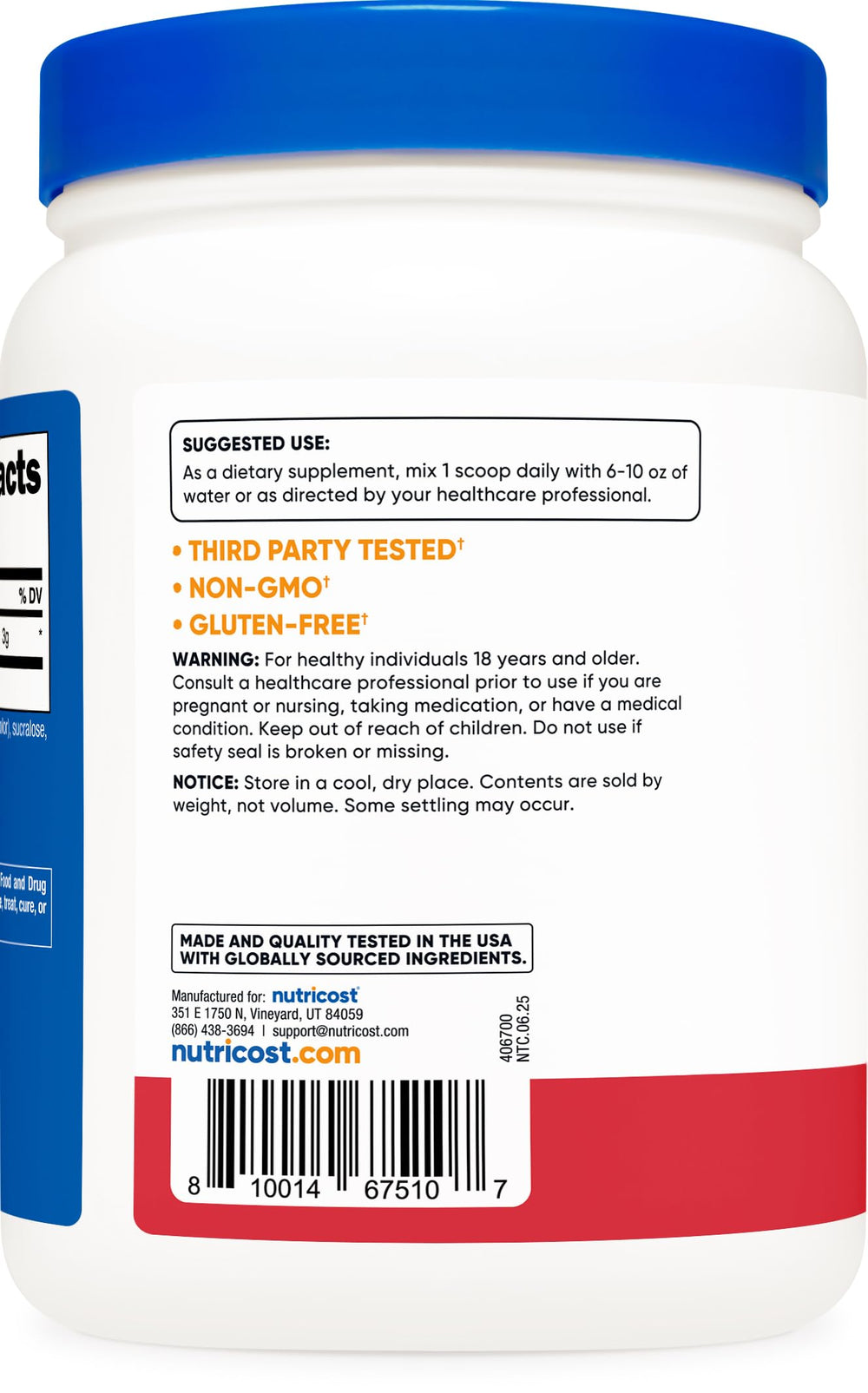 Nutricost L-Citrulline Malate 2:1 glass with mixed drink ready to consume