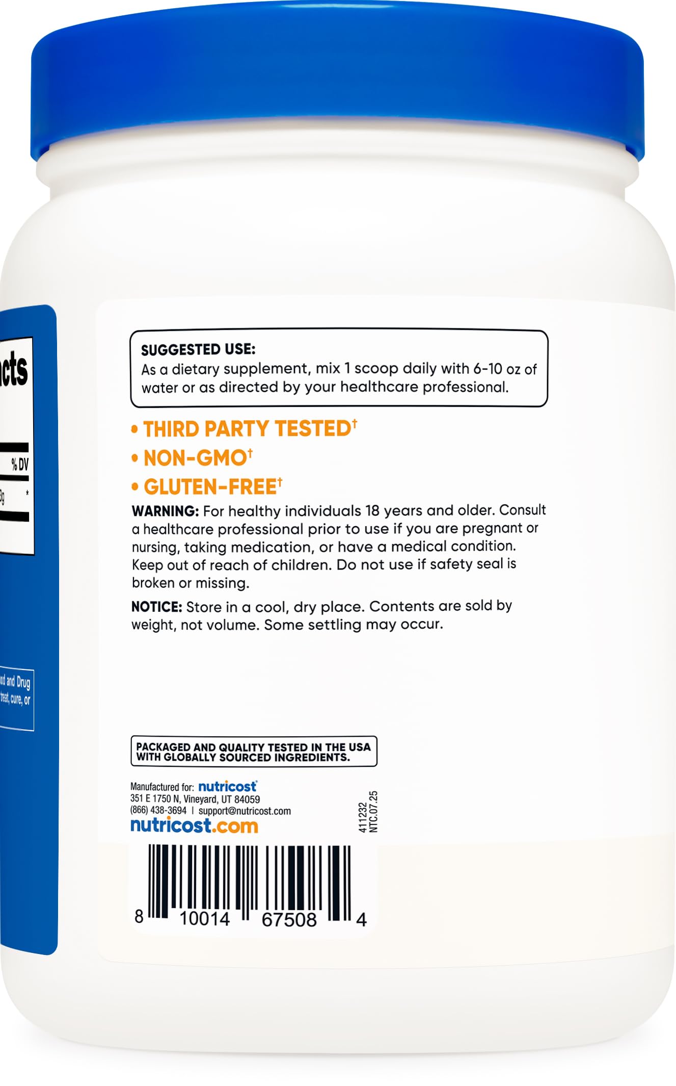 Nutricost L-Citrulline Malate 2:1 powder in shaker ready to mix
