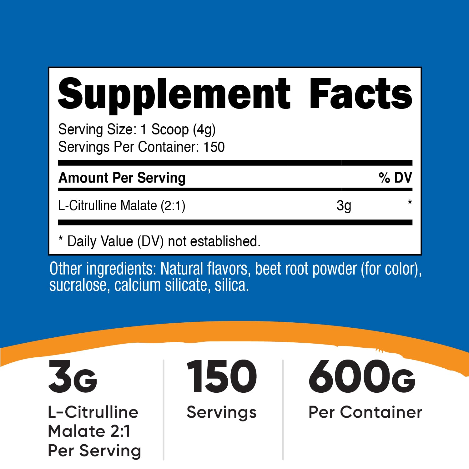 Nutricost L-Citrulline Malate 2:1 powder scoop ready to mix with water.