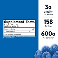 Nutricost L-Citrulline Malate 2:1 serving scoop shown for easy dosing