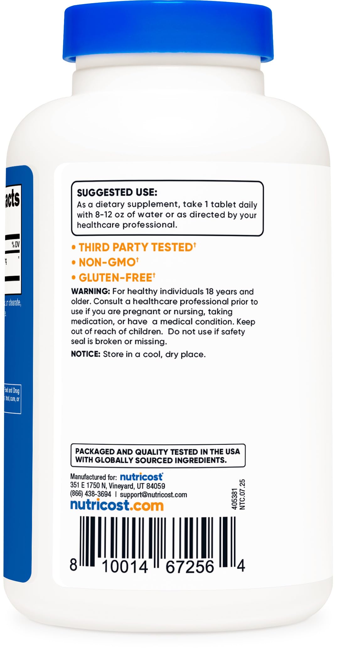 Nutricost L-Lysine 1000mg gluten-free option supports daily wellness routines