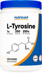 Nutricost L-Tyrosine powder bottle for daily focus support and wellness