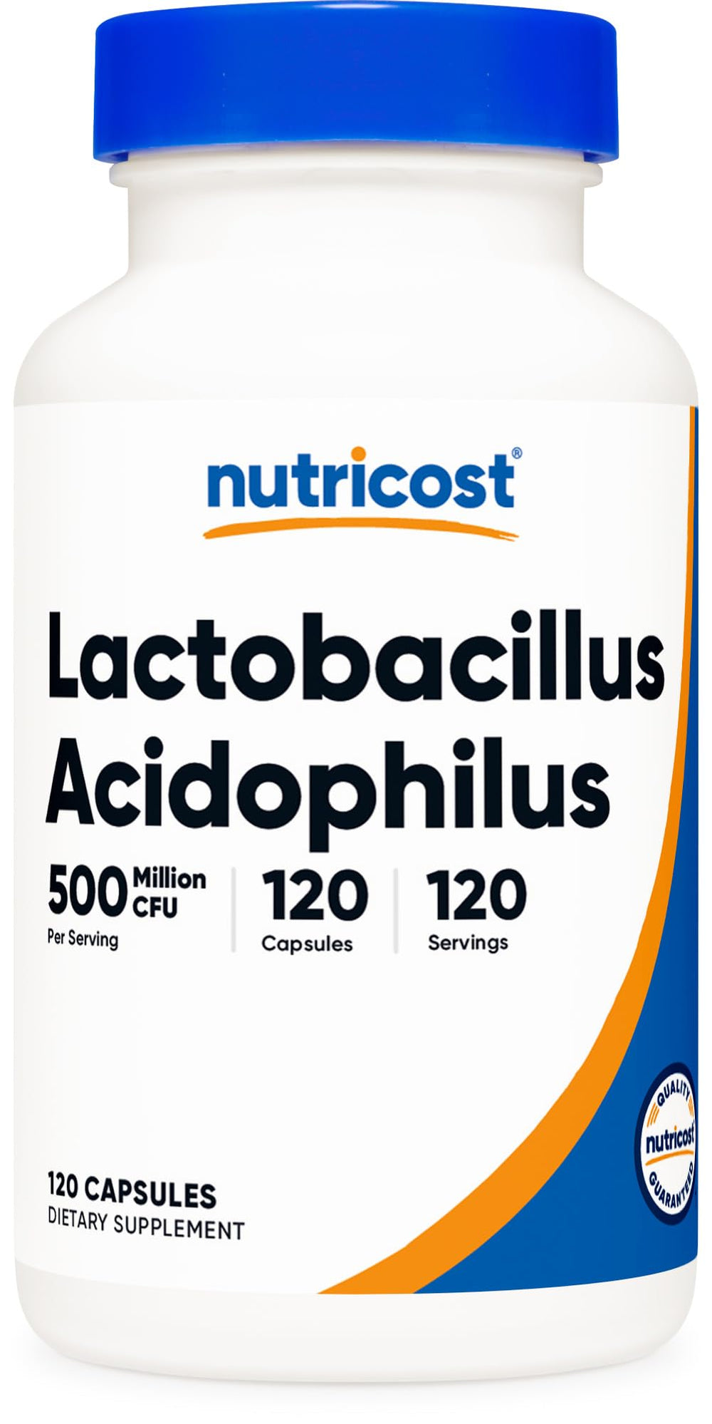 Nutricost Lactobacillus Acidophilus bottle front view for daily probiotic support
