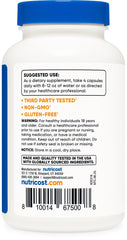 Nutricost L-Leucine third-party test seal indicating quality assurance