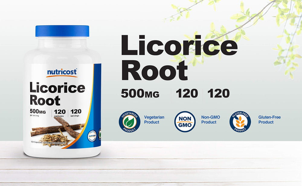 Nutricost bottle label features Non-GMO and Gluten Free certifications