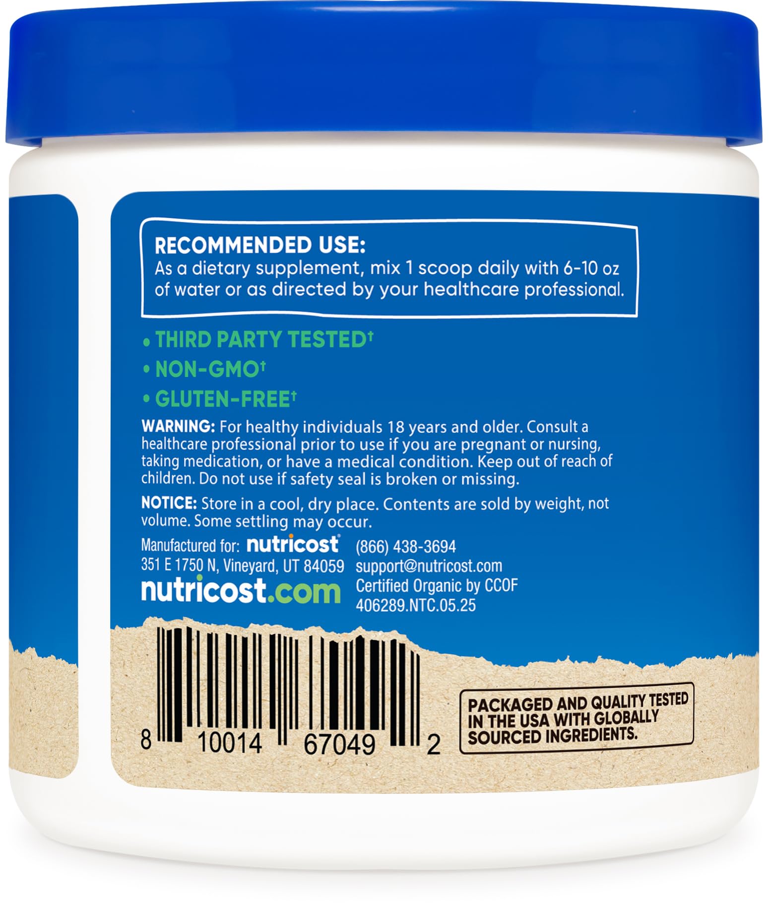 Nutricost Lion's Mane powder coffee mug ready for morning beverage.