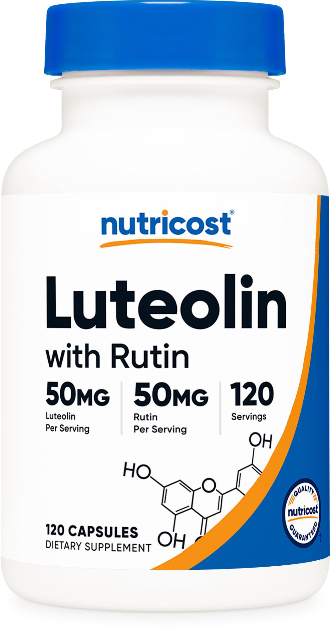 Nutricost Luteolin with Rutin bottle front for daily antioxidant routine