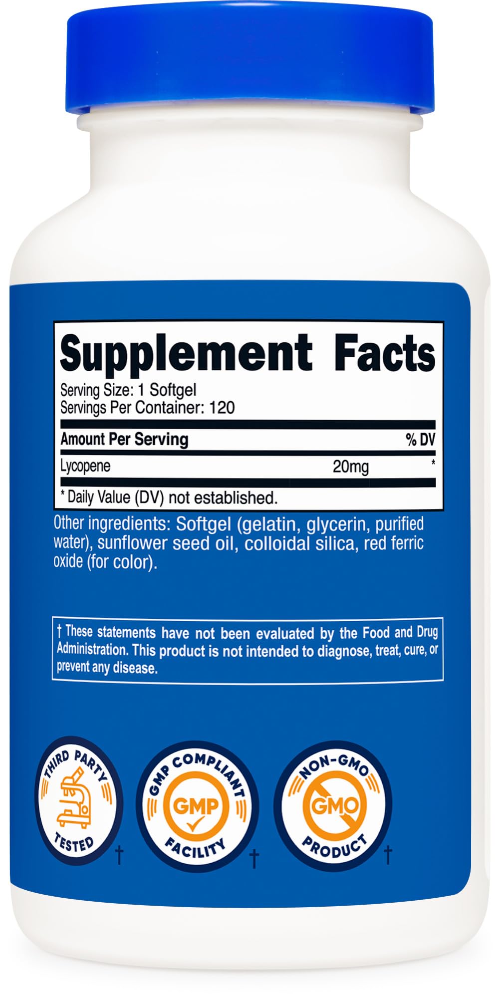 Nutricost Lycopene ingredients panel supports transparency and quality assurance