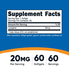 Pouring Nutricost Lycopene softgels for a simple daily supplement routine