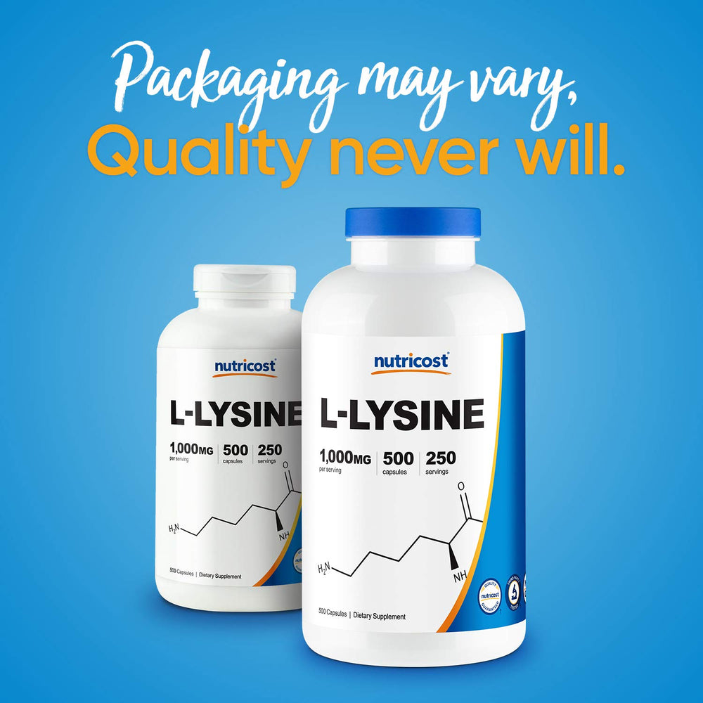 GMP-certified, FDA-registered facility produces Nutricost L-Lysine quality product.