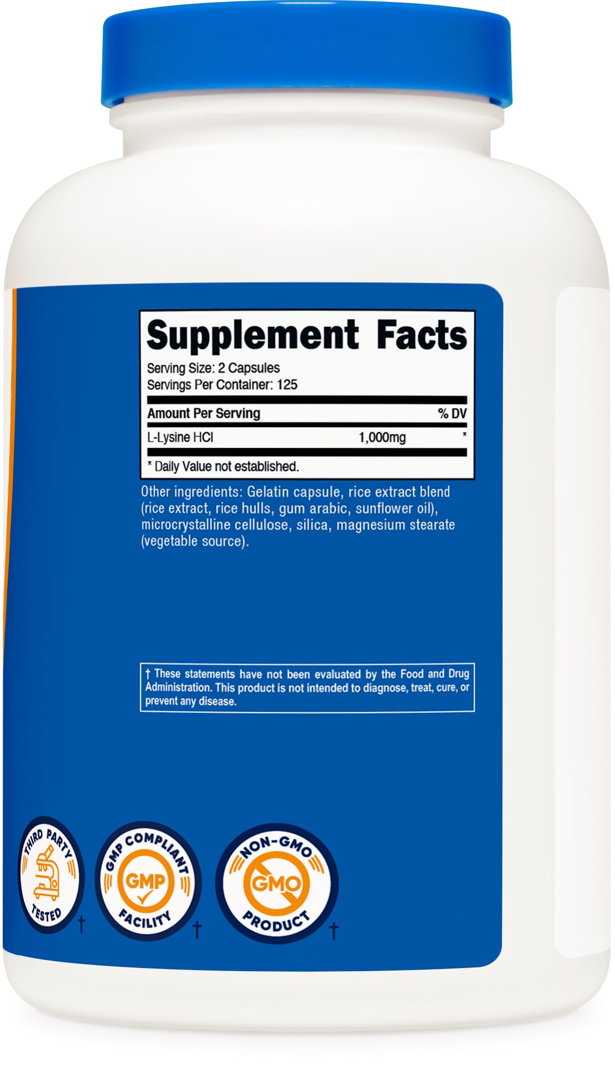 Nutricost manufacturing facility seal highlighting GMP and FDA registration