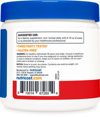Nutricost Magnesium Citrate Powder dissolving in water for a refreshing drink.