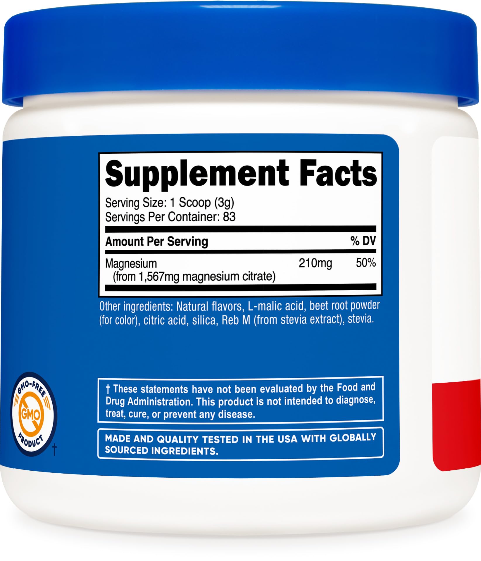 Nutricost Magnesium Citrate Powder being mixed in a glass for quick consumption.