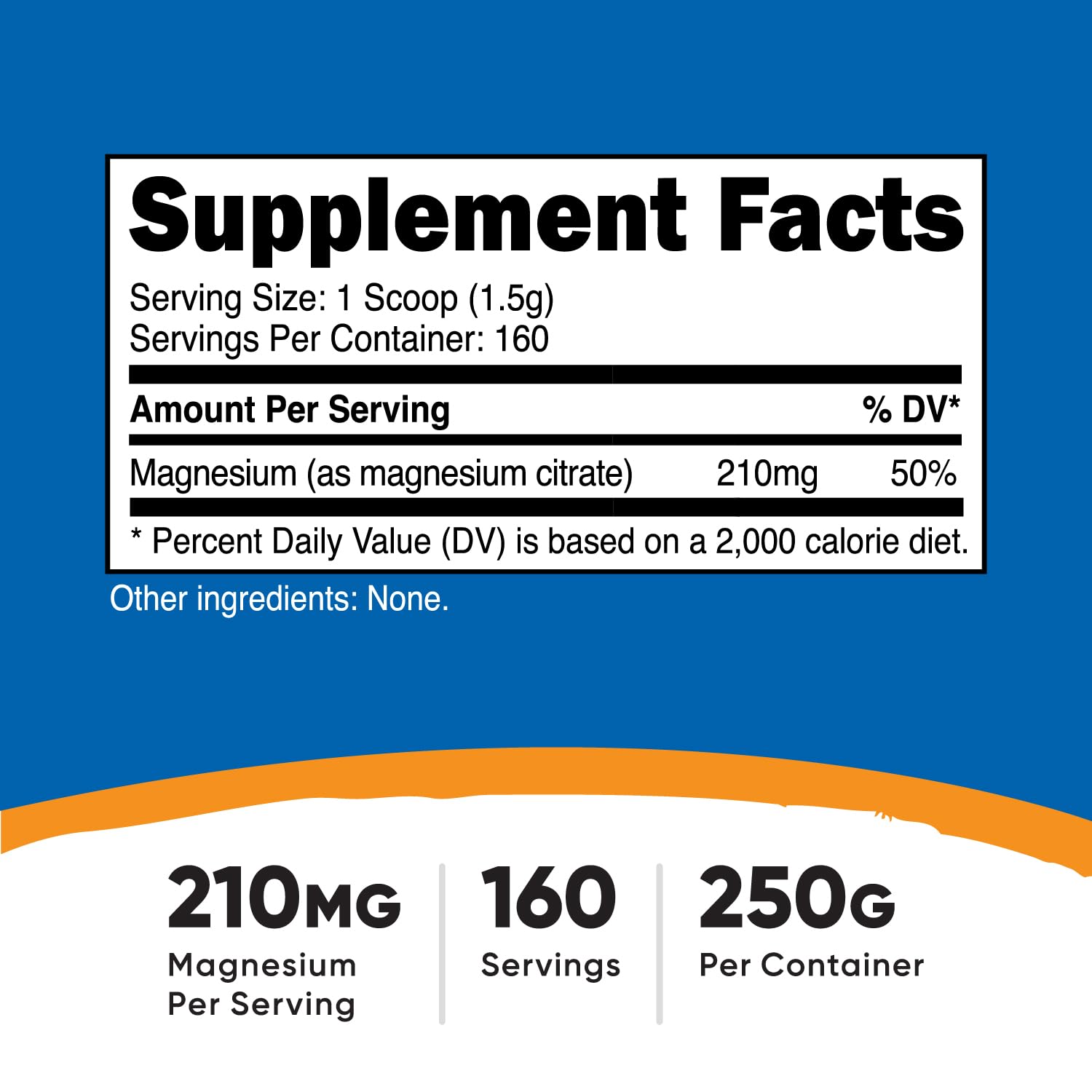 Nutricost Magnesium Citrate Powder 500g bottle for long-lasting supply.