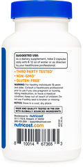 Nutricost Magnesium Orotate label indicating gluten-free and non-GMO attributes