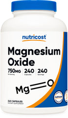 Nutricost Magnesium Oxide 750mg bottle front view for daily wellness support