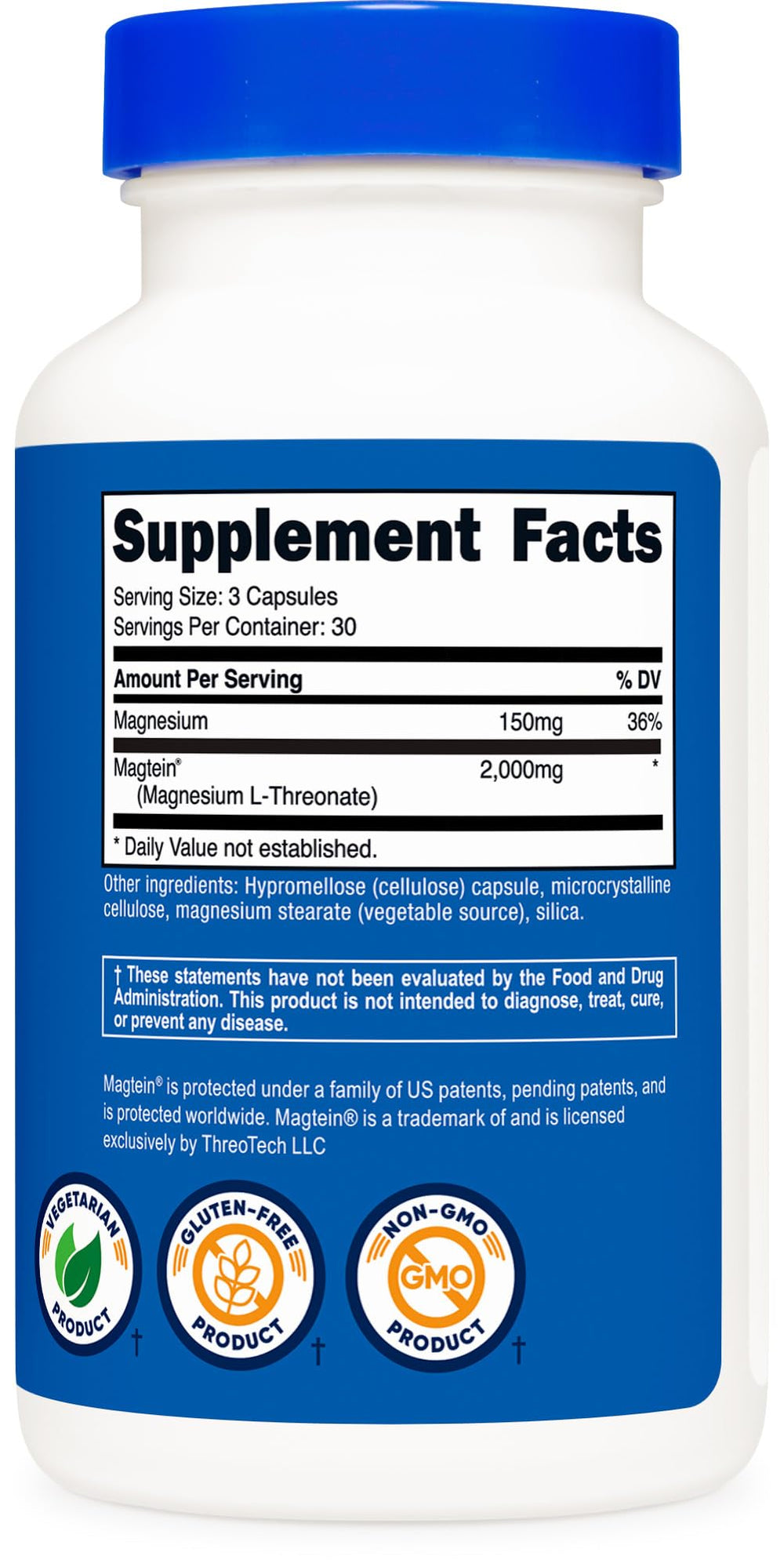 Nutricost Magtein packaging design showcasing quality and clarity