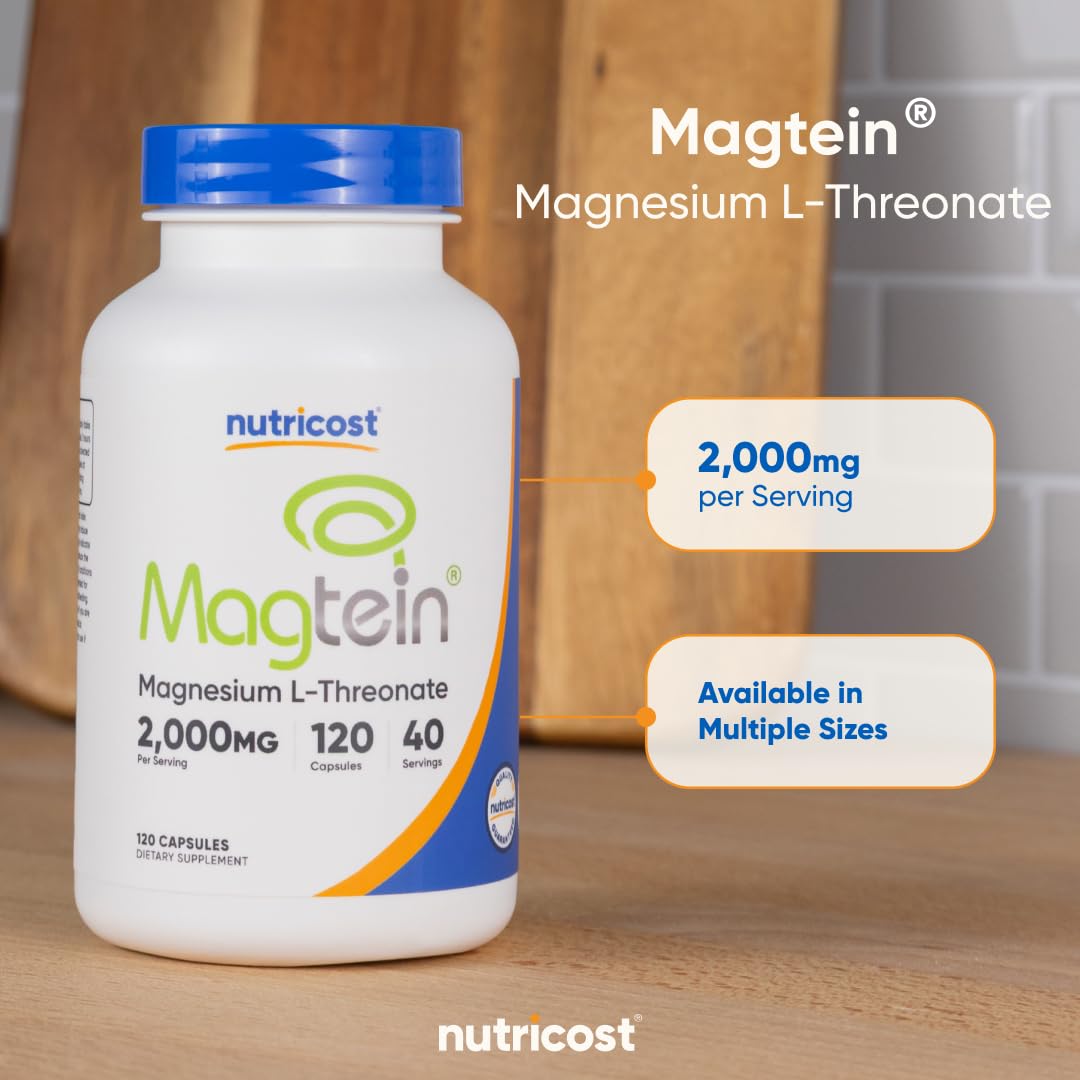 Nutricost Magtein vegetarian-friendly label appealing to plant-based lifestyles.