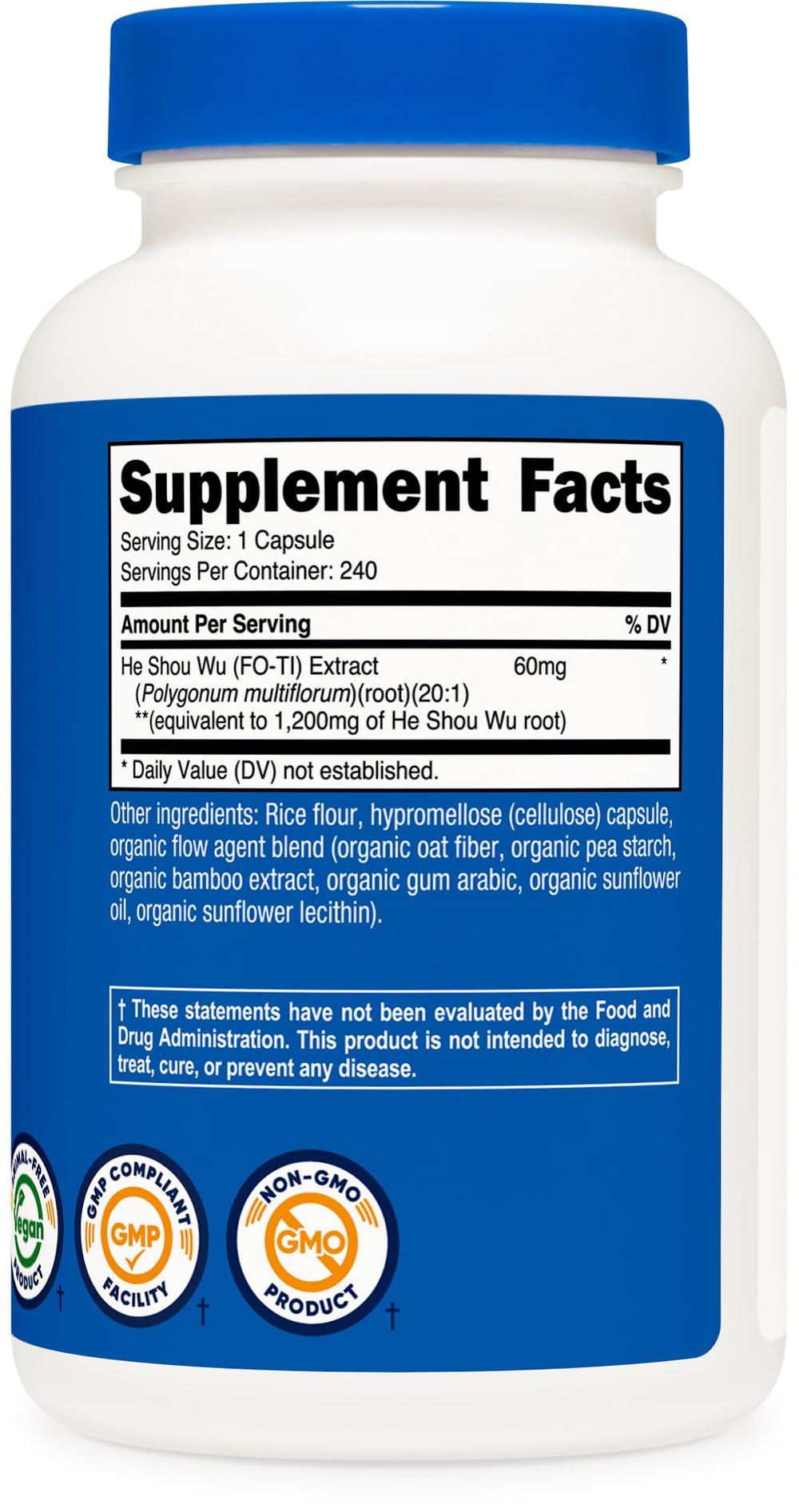 Nutricost manufacturing facility image notes NSF, GMP, and FDA registration