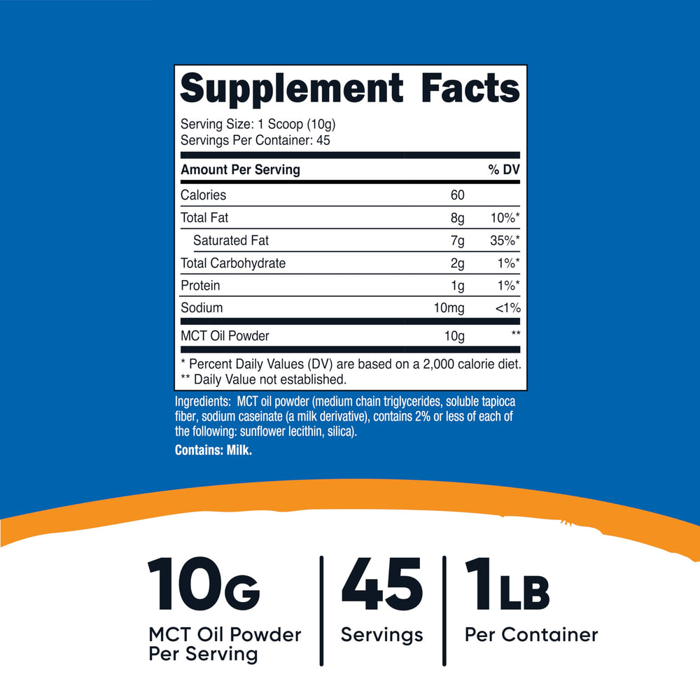 Nutricost MCT Oil Powder coffee mix enhances morning beverages