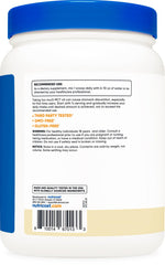 Nutricost vanilla mct powder in glass jar ready to mix