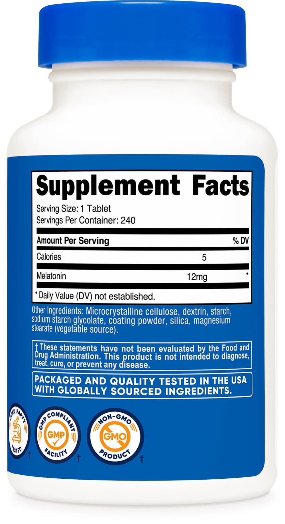Nutricost Melatonin on nightstand ready for bedtime routine