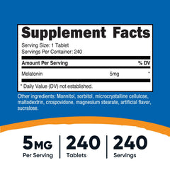 Close-up of Nutricost fast-dissolve melatonin under tongue for quick administration.