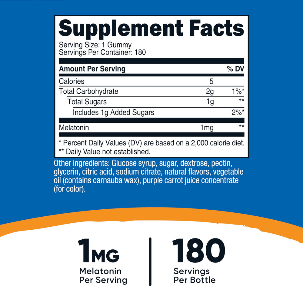 Nutricost Melatonin gummies strawberry: simple nightly dose in one gummy