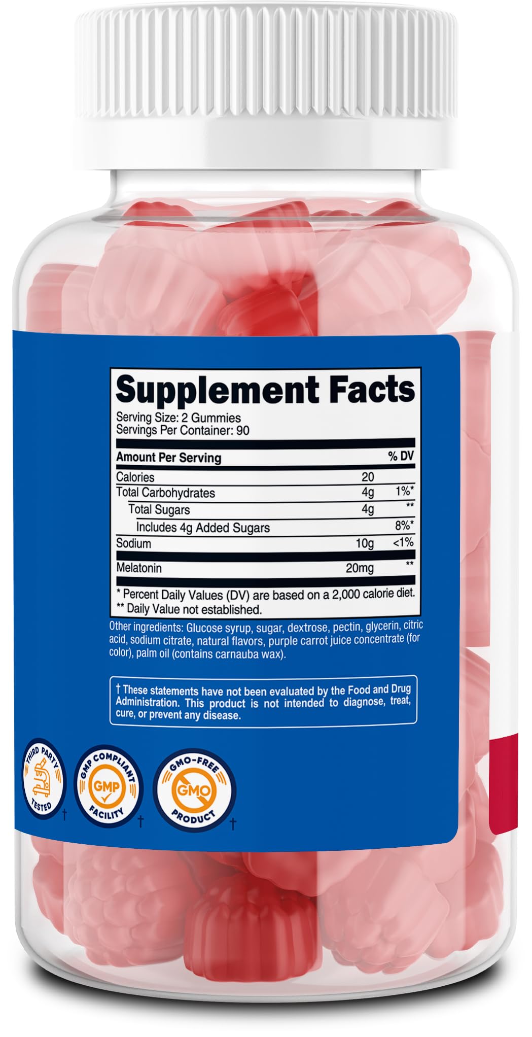 Nutricost Melatonin Gummies third-party tested seal reassures quality