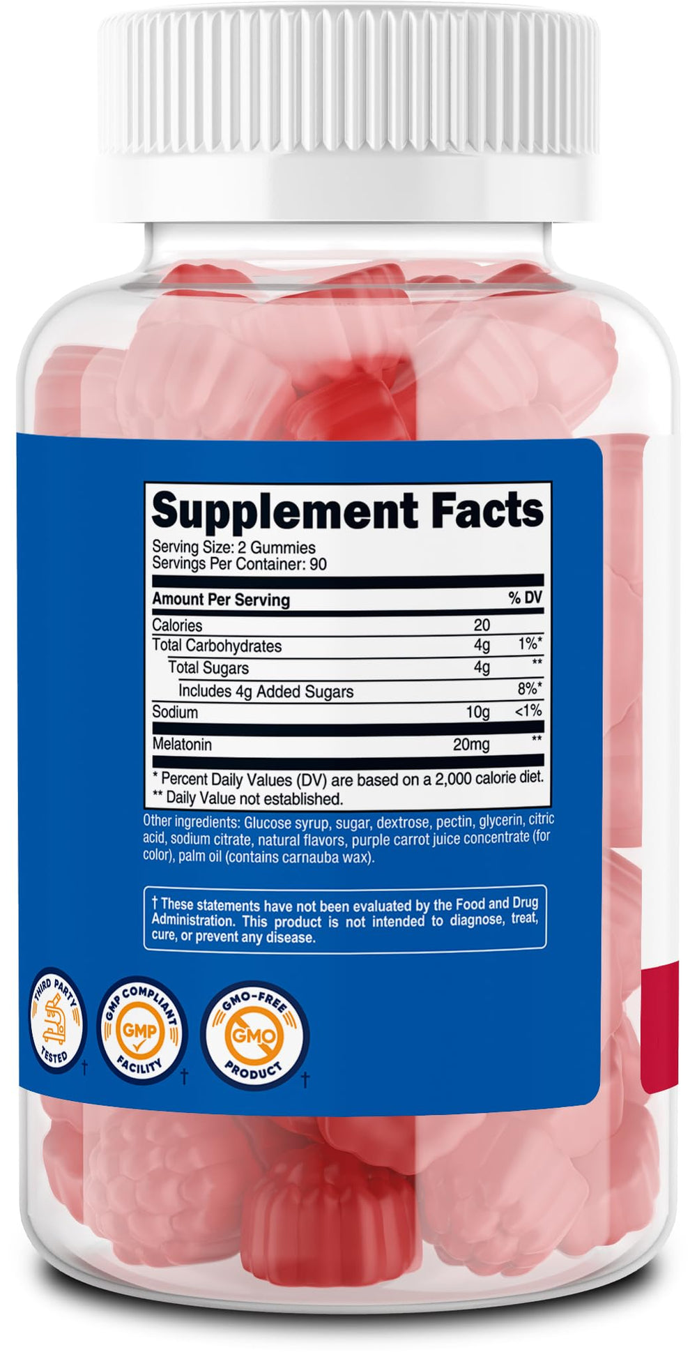 Nutricost Melatonin Gummies third-party tested seal reassures quality
