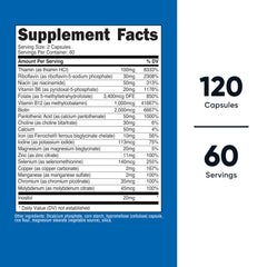 Close-up of Nutricost Methylated B Complex capsules for easy daily dosing and consistency