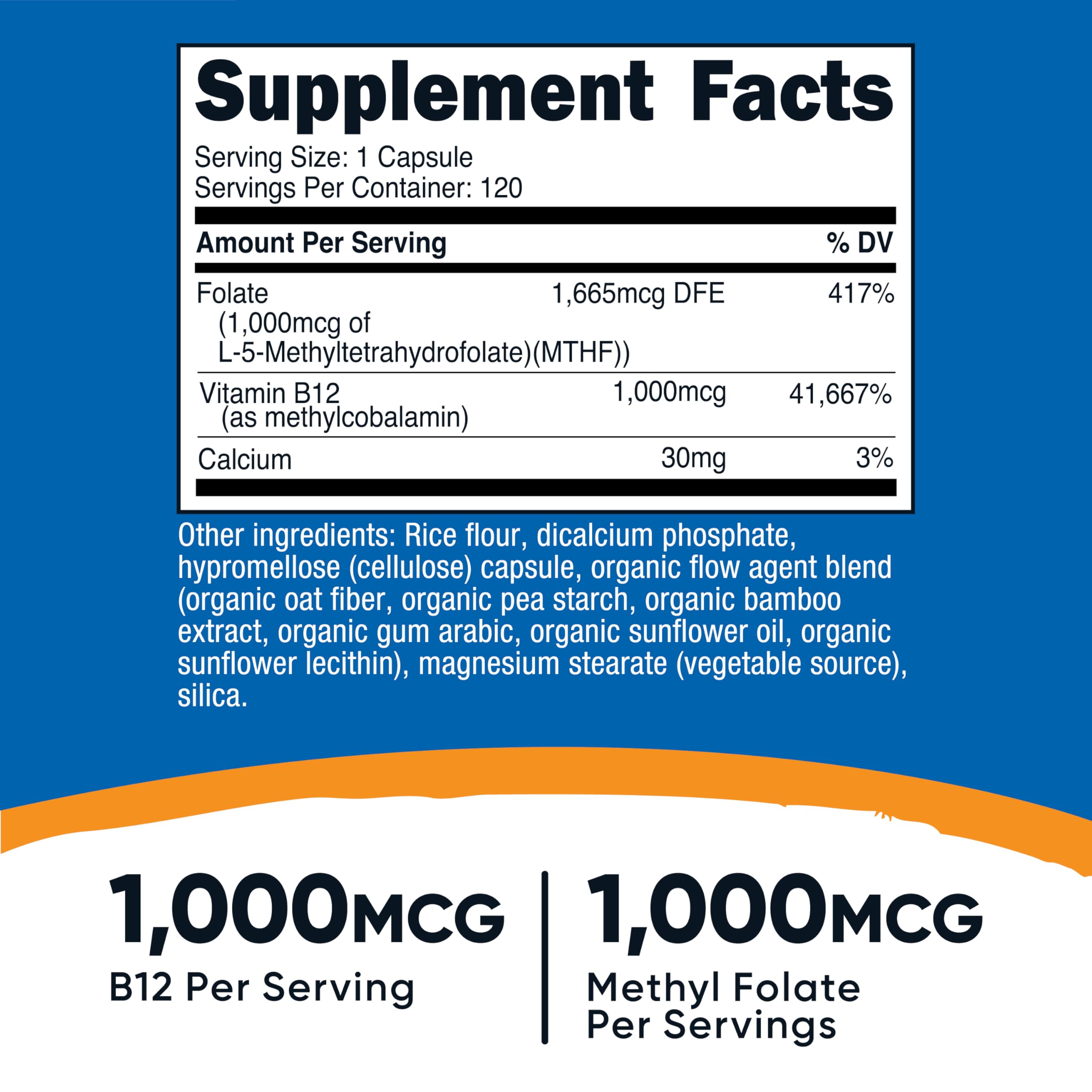 Nutricost bottle-label view highlighting dosage and gluten-free quality.