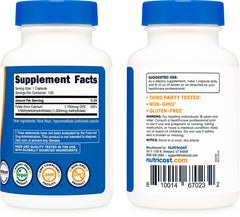 Front view of Nutricost Methylfolate bottle on a clean surface.