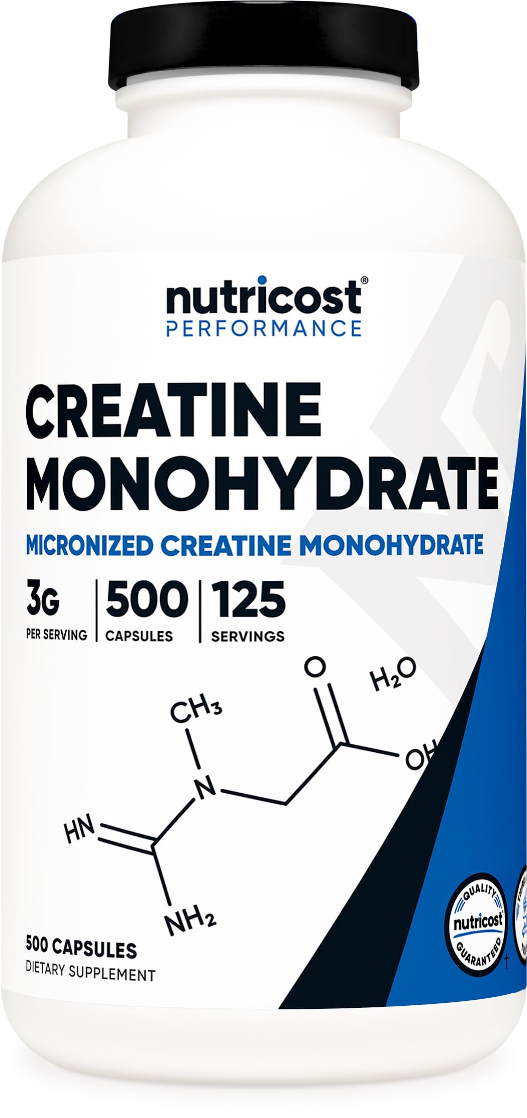 Nutricost micronized creatine monohydrate bottle, ideal for fueling strength training sessions