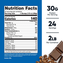 Nutricost Mocha whey shake close-up with creamy texture.