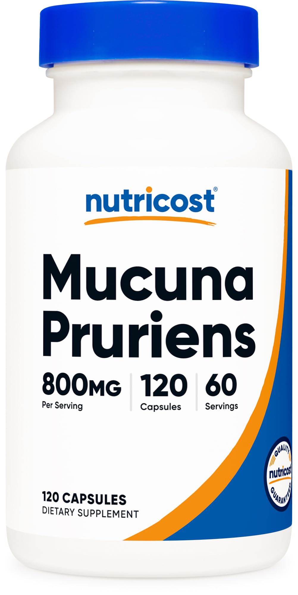 Nutricost Mucuna Pruriens bottle of capsules for daily use.